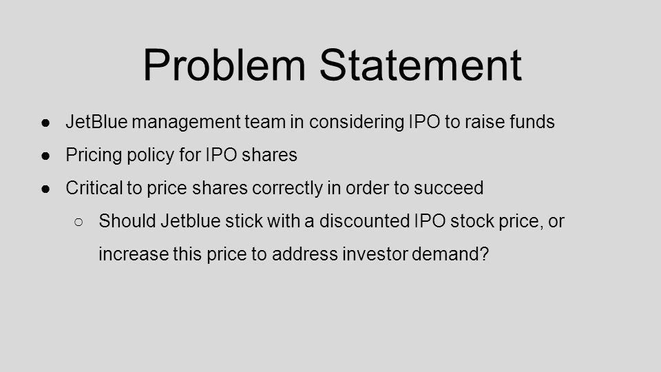Jetblue ipo valuation case investing in gold index funds